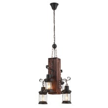 Debra Pine Wood 4-Light Pendant Light
